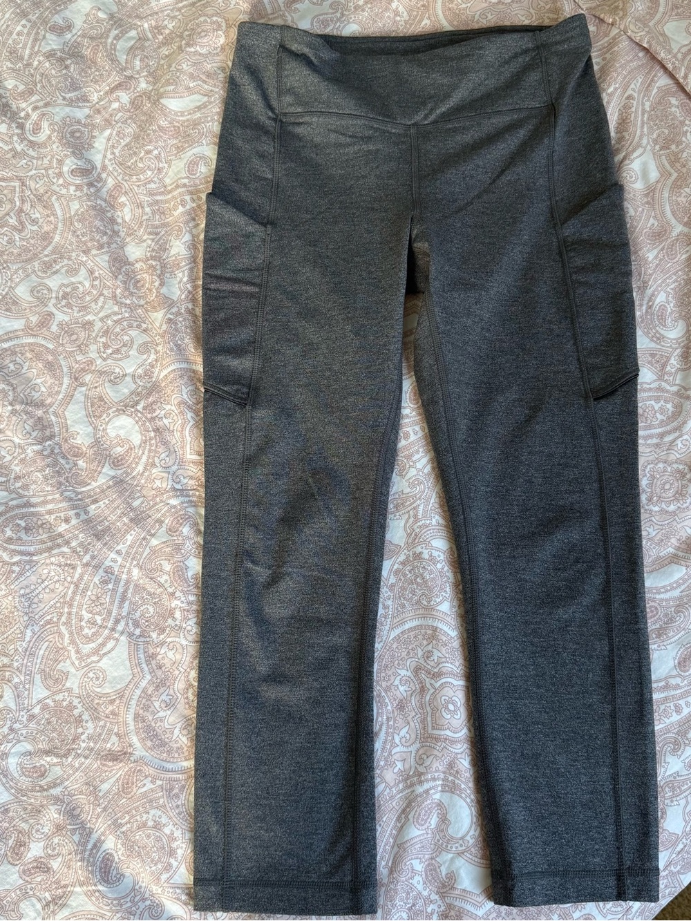 Lululemon Dark Gray Capri Leggings with Side Pockets